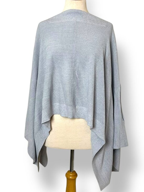 Lululemon Forward Flow Gray Relaxed Lightweight Poncho Sweater Wrap Women's OS - Picture 1 of 9